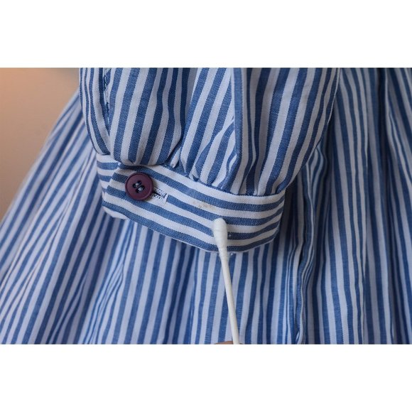 Vintage 80s does 50s Sailor Dress Pockets 10 M - Picture 5 of 10